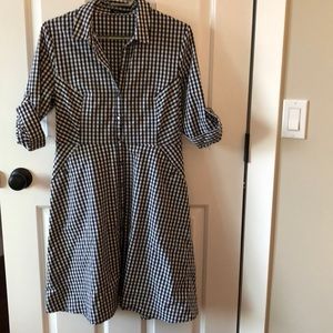 Black and white gingham dress.